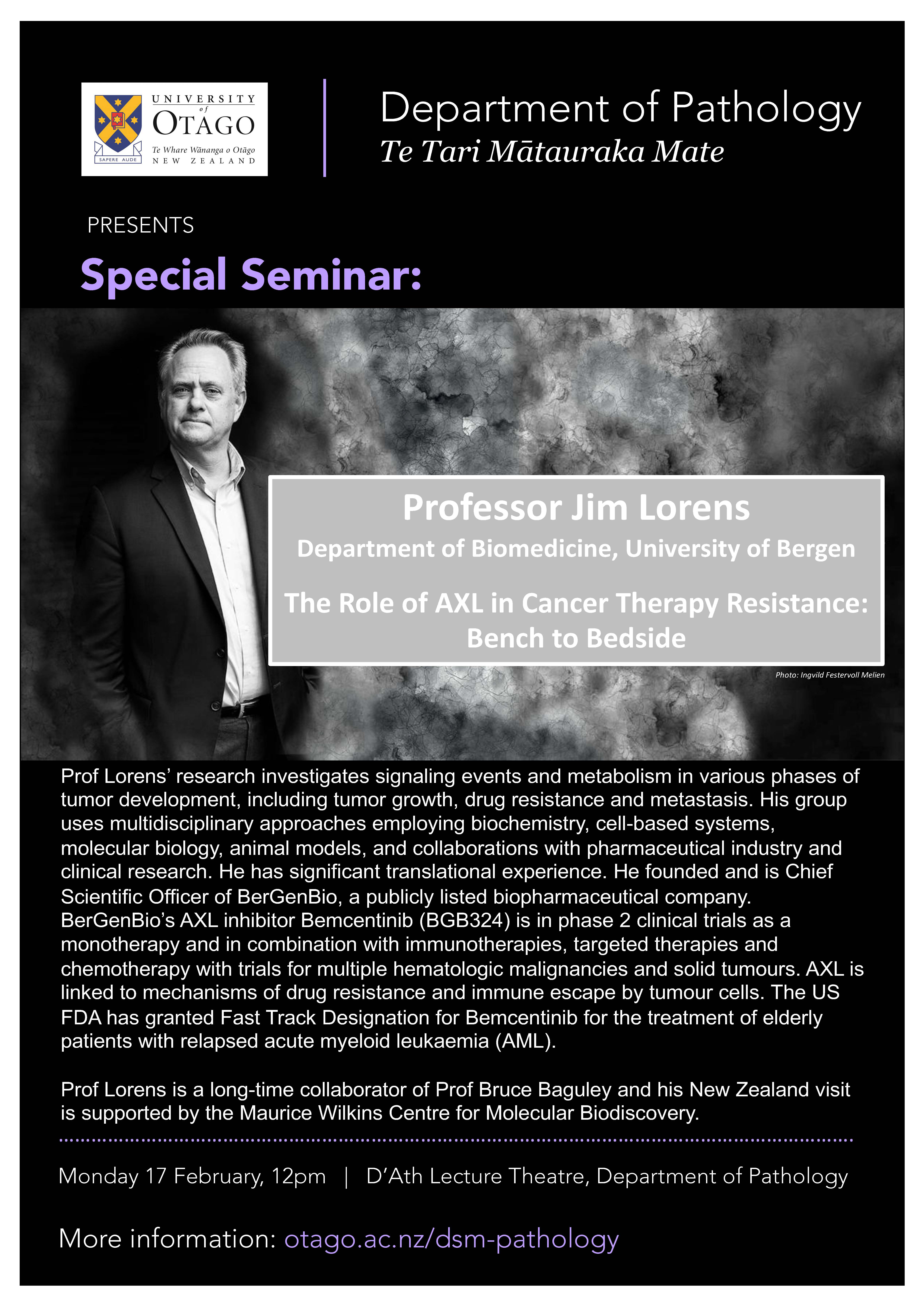 Seminar- Professor Jim Lorens